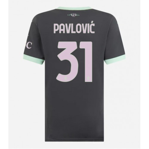 Fotballdrakt Dame AC Milan Strahinja Pavlovic #31 Tredjedrakt 2024-25 Kortermet